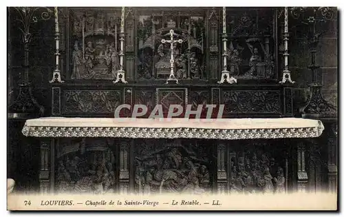 Cartes postales Louviers Chapelle de la Saint Vierge Le retable