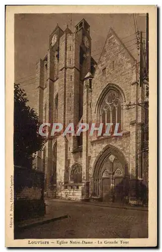 Ansichtskarte AK Louviers L&#39eglise Notre Dame La grande tour