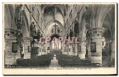 Ansichtskarte AK Louviers Eglise Notre Dame La grande nef