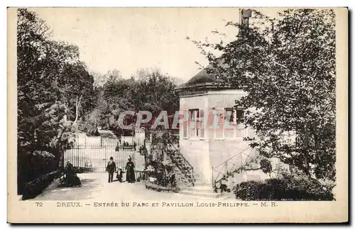 Cartes postales Dreux entree du parc et pavillon Louis Philippe