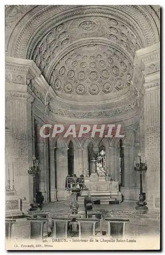 Cartes postales Dreux Eglise Interieur de la chapelle St Louis