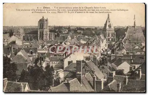 Cartes postales Dreux Vue panoramique prise de la chapelle Saint Louis