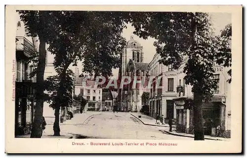 Cartes postales Dreux Boulevard Louis Terrier et place Metezeau