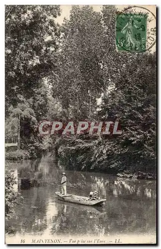 Cartes postales Maintenon Chateau Vue prise sur l&#39Eure