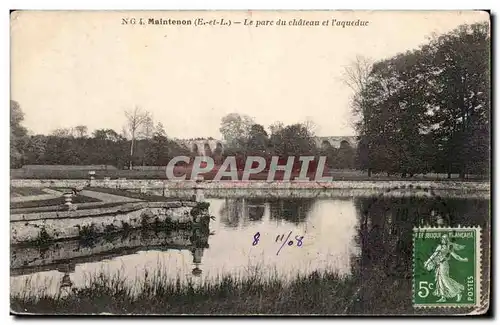 Ansichtskarte AK Maintenon Le parc du chateau et l&#39aqueduc