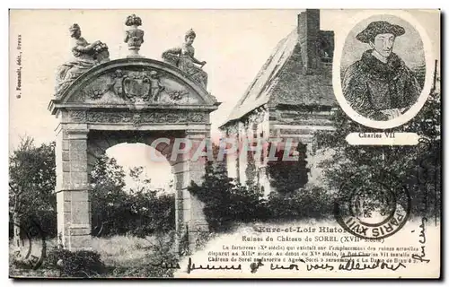 Cartes postales Ruines du chateau de Sorel