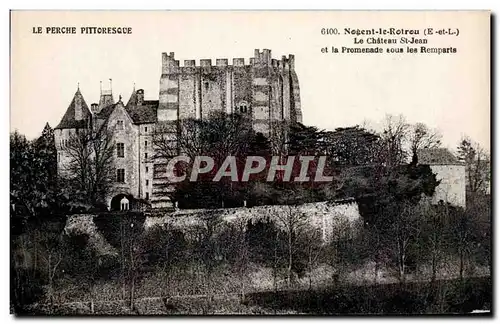 Ansichtskarte AK Nogent le Rotrou Le chateau St Jean et la promenade sous les remparts