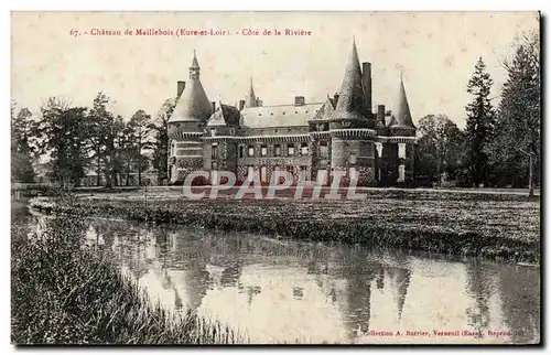 Cartes postales Chateau de Maillebois Cote de la riviere