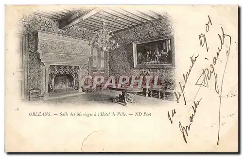 Cartes postales Orleans Salle des mariages a l&#39hotel de ville