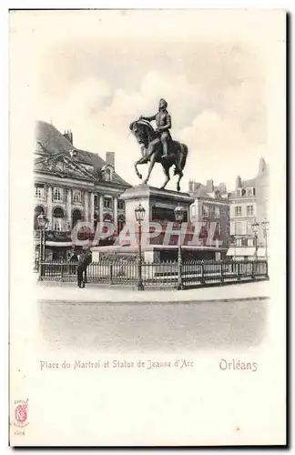 Cartes postales Orleans Place du Martroi et statue de Jeanne d&#39Arc