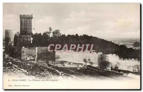 Cartes postales Beaucaire le chateau cote des remaprts