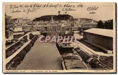 Cartes postales Beaucaire Vue generale sur le canal