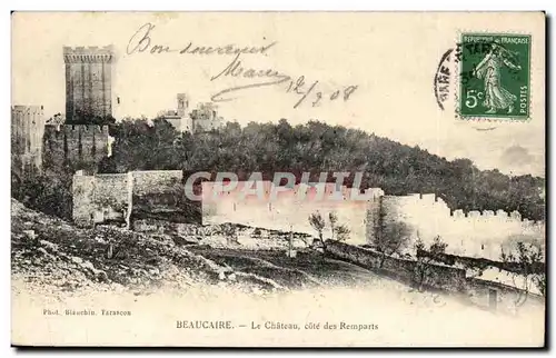 Cartes postales Beaucaire Le chateau Cote des remparts