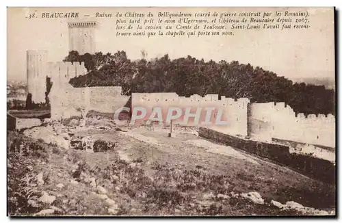 Cartes postales Beaucaire Le chateau Cote des remparts