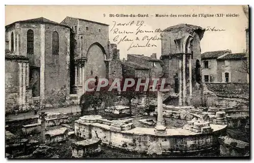 Cartes postales St Gilles du Gard Musee des restes de l'eglise