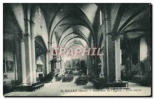 Cartes postales St Gilles Interieur de l&#39eglise