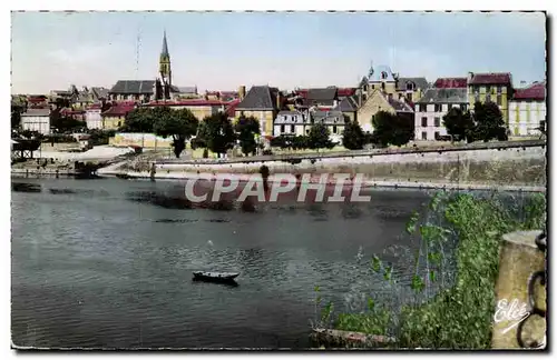 Moderne Karte Bergerac Vue de la ville depuis le pont