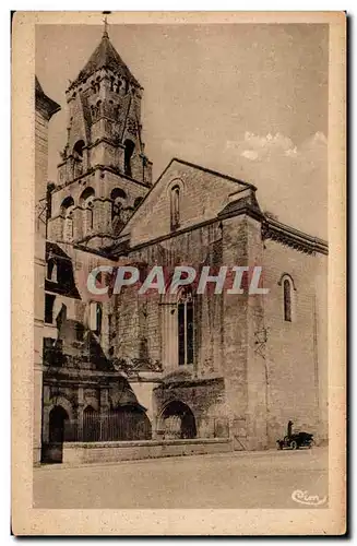 Cartes postales Brantome Clocher et entree principale de l&#39eglise paroissiale