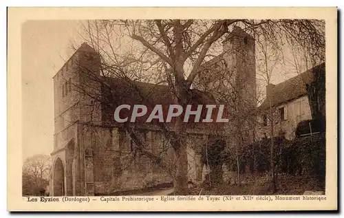 Cartes postales Les Eyzies Capitale prehistorique Eglise fortifee de Tayac