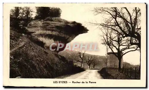 Ansichtskarte AK Les Eyzies Capitale prehistorique Rocher de la Penne (au dos Dalenienne Mammouth)