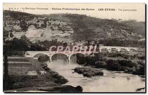 Cartes postales Les Eyzies Station prehistorique Vue panoramique
