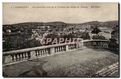 Cartes postales Perigueux Vue generale prise de la terrasse des allees de Tourny