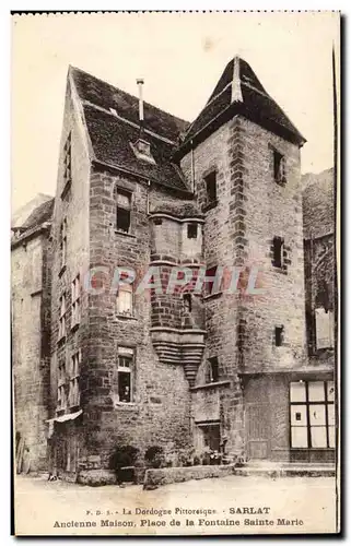 Cartes postales Sarlat Ancienne maison place de la fontaine Sainte Marie