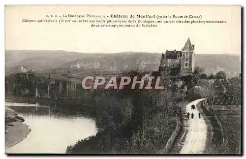 Cartes postales Chateau de Montfort Vue de la route de Carsac