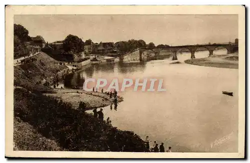 Ansichtskarte AK Bergerac Les bords de la Dordogne