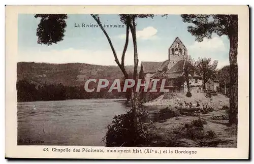 Cartes postales Dordogne La riviere limousine Chapelle des penitents