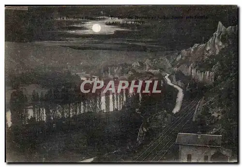Cartes postales Dordogne Le pas du Raysse au rocher pointu pres Souillac Clair de lune