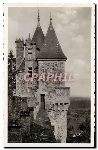 Cartes postales Dordogne Miallet Chateau de Lambertie Chemin de ronde et tour de la chapelle