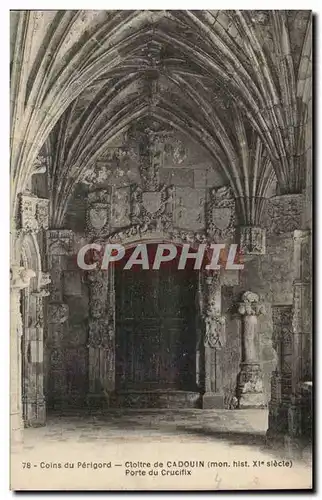Cartes postales Dordogne Cloitre de Cadouin Porte du crucifix