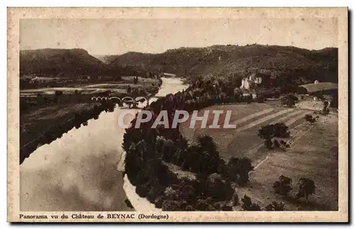 Cartes postales Dordogne Beynac Panorama vu du chateau
