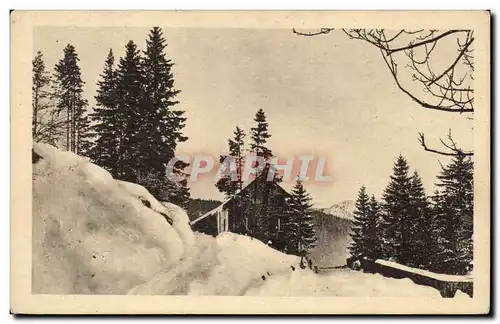 Ansichtskarte AK Villard de Lans La route du bois Barby sous la neige