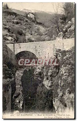 Cartes postales Dauphine Route de Grenoble au Villard de Lans Les gorges d&#39engins