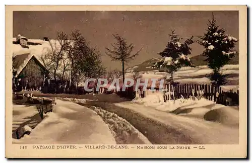 Cartes postales Dauphine Villars de Lans Maisons sous la neige