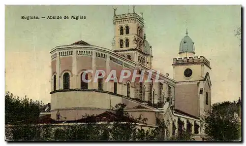 Cartes postales Buglose Abside de l'eglise (carte toilee)