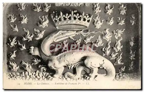 Cartes postales Blois Le chateau Embleme de Francois 1er