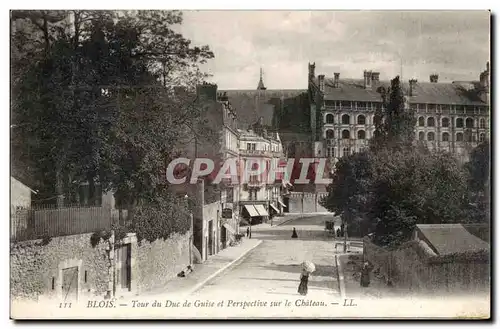 Cartes postales Blois Tour du Duc de Guise et perspective sur le chateau