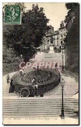 Cartes postales Blois Les escaliers Denis Papin Jardiniers