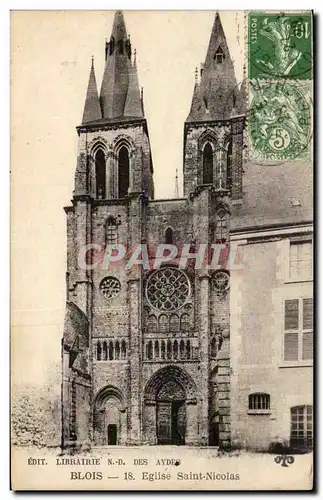 Cartes postales Blois Eglise Saint Nicolas