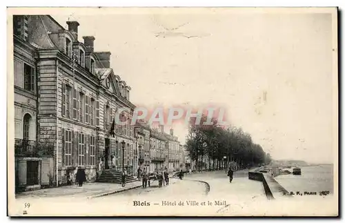 Cartes postales Blois Hotel de ville et le Mail