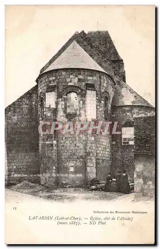 Cartes postales Lavardin Eglise Cote de l&#39abside (mars 1887)