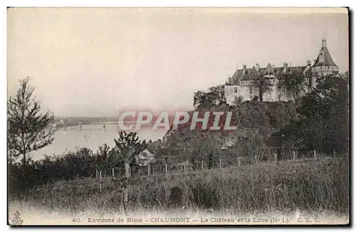 Cartes postales Environs de Blois Chaumont sur Loire Le chateau et la Loire