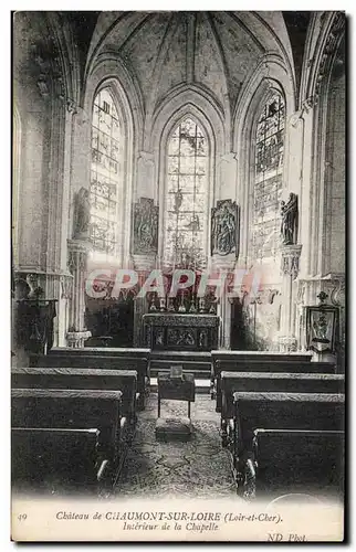 Cartes postales Chaumont sur Loire Le chateau Interieur de la chapelle