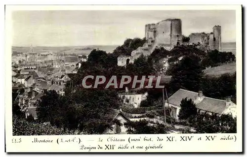 Cartes postales moderne Montoire sur Loire Le chateau Donjon du 12eme et vue generale