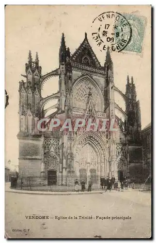 Cartes postales Vendome Eglise de la Trinite Facade principale