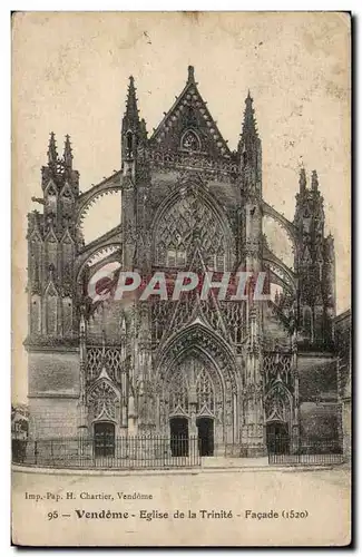 Cartes postales Vendome Eglise de la Trinite Facade