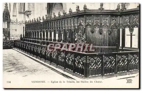 Cartes postales Vendome Eglise de la Trinite Les stalles du choeur